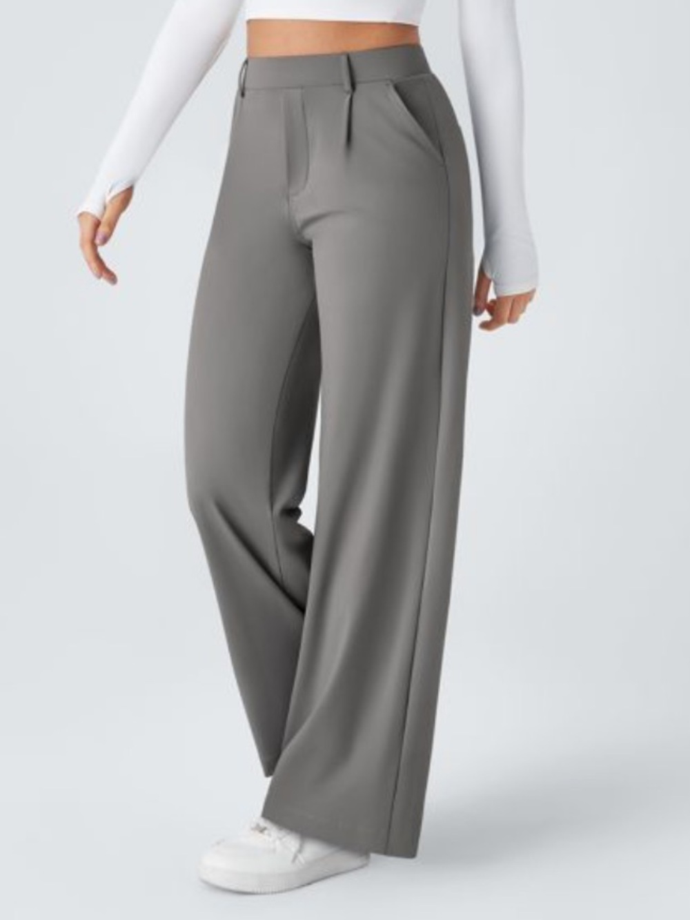 HALARA DayStretch Wide Leg Pants in Gray